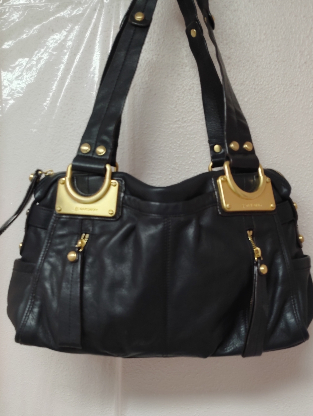 B Makowsky Leather Shoulder Bag